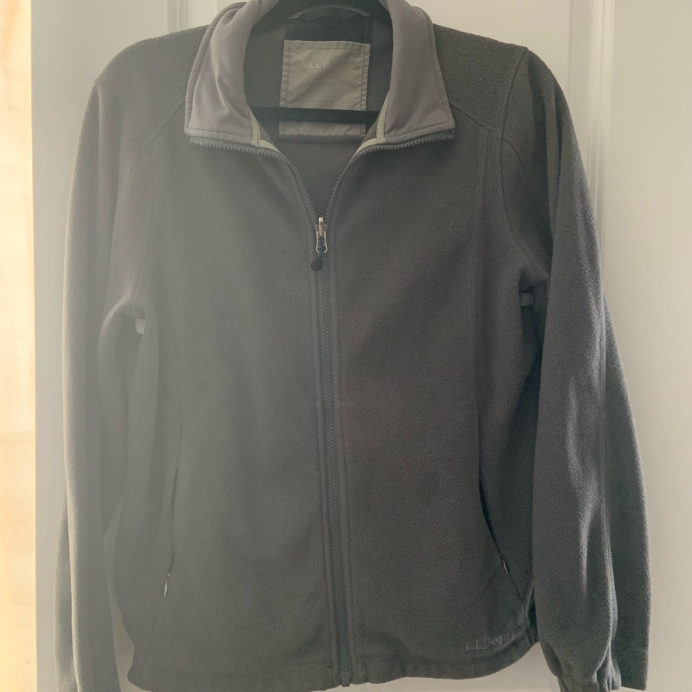 L.L. Bean fleece zip up jacket with inside pocket